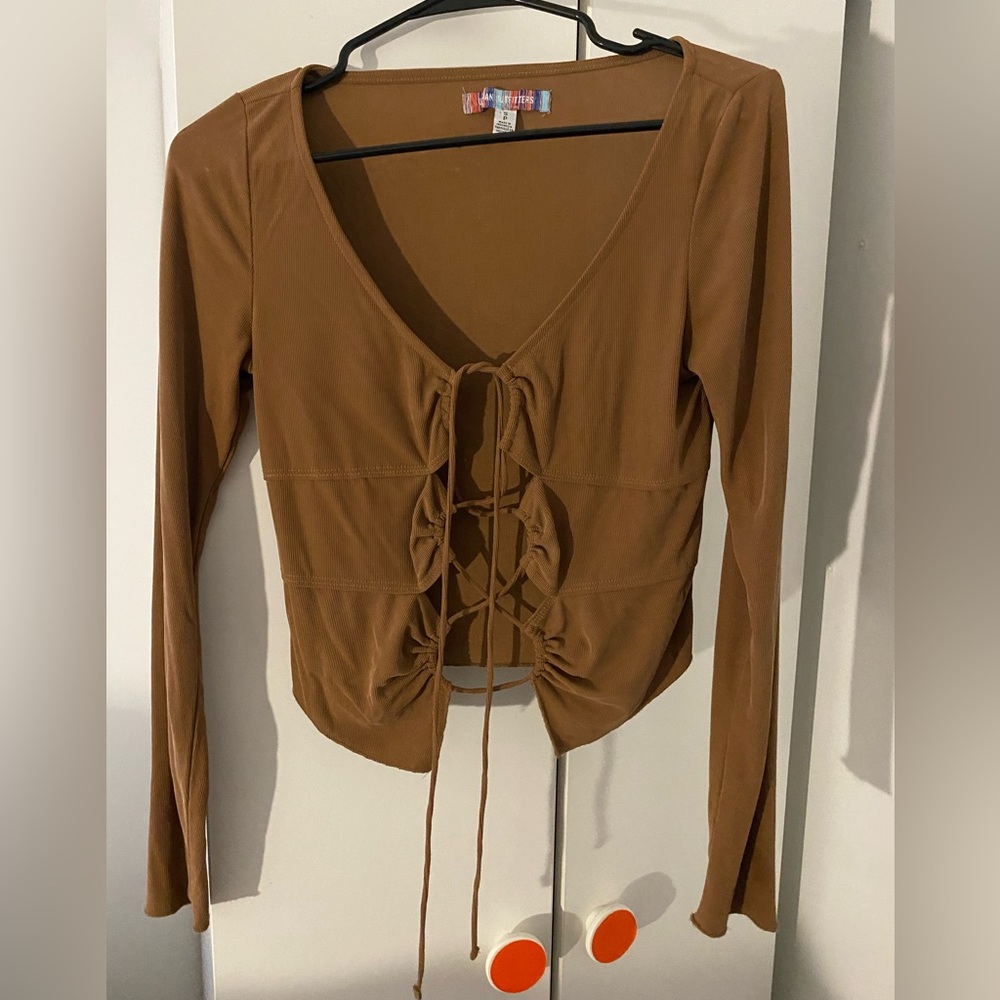 Urban outfitters lace up top